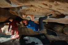 Bouldering in Hueco Tanks on 01/12/2020 with Blue Lizard Climbing and Yoga

Filename: SRM_20200112_1424160.jpg
Aperture: f/8.0
Shutter Speed: 1/250
Body: Canon EOS-1D Mark II
Lens: Canon EF 16-35mm f/2.8 L