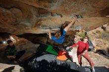 Bouldering in Hueco Tanks on 01/12/2020 with Blue Lizard Climbing and Yoga

Filename: SRM_20200112_1445450.jpg
Aperture: f/8.0
Shutter Speed: 1/250
Body: Canon EOS-1D Mark II
Lens: Canon EF 16-35mm f/2.8 L