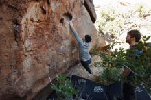 Bouldering in Hueco Tanks on 01/12/2020 with Blue Lizard Climbing and Yoga

Filename: SRM_20200112_1539490.jpg
Aperture: f/4.5
Shutter Speed: 1/250
Body: Canon EOS-1D Mark II
Lens: Canon EF 16-35mm f/2.8 L