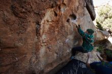 Bouldering in Hueco Tanks on 01/12/2020 with Blue Lizard Climbing and Yoga

Filename: SRM_20200112_1545400.jpg
Aperture: f/6.3
Shutter Speed: 1/250
Body: Canon EOS-1D Mark II
Lens: Canon EF 16-35mm f/2.8 L