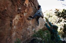 Bouldering in Hueco Tanks on 01/12/2020 with Blue Lizard Climbing and Yoga

Filename: SRM_20200112_1548550.jpg
Aperture: f/6.3
Shutter Speed: 1/250
Body: Canon EOS-1D Mark II
Lens: Canon EF 16-35mm f/2.8 L