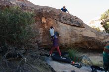 Bouldering in Hueco Tanks on 01/12/2020 with Blue Lizard Climbing and Yoga

Filename: SRM_20200112_1557350.jpg
Aperture: f/6.3
Shutter Speed: 1/250
Body: Canon EOS-1D Mark II
Lens: Canon EF 16-35mm f/2.8 L