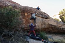 Bouldering in Hueco Tanks on 01/12/2020 with Blue Lizard Climbing and Yoga

Filename: SRM_20200112_1557580.jpg
Aperture: f/6.3
Shutter Speed: 1/250
Body: Canon EOS-1D Mark II
Lens: Canon EF 16-35mm f/2.8 L