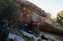 Bouldering in Hueco Tanks on 01/12/2020 with Blue Lizard Climbing and Yoga

Filename: SRM_20200112_1601540.jpg
Aperture: f/7.1
Shutter Speed: 1/250
Body: Canon EOS-1D Mark II
Lens: Canon EF 16-35mm f/2.8 L