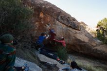 Bouldering in Hueco Tanks on 01/12/2020 with Blue Lizard Climbing and Yoga

Filename: SRM_20200112_1601590.jpg
Aperture: f/8.0
Shutter Speed: 1/250
Body: Canon EOS-1D Mark II
Lens: Canon EF 16-35mm f/2.8 L