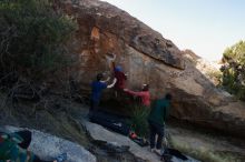 Bouldering in Hueco Tanks on 01/12/2020 with Blue Lizard Climbing and Yoga

Filename: SRM_20200112_1603130.jpg
Aperture: f/8.0
Shutter Speed: 1/250
Body: Canon EOS-1D Mark II
Lens: Canon EF 16-35mm f/2.8 L