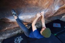 Bouldering in Hueco Tanks on 01/12/2020 with Blue Lizard Climbing and Yoga

Filename: SRM_20200112_1647310.jpg
Aperture: f/5.0
Shutter Speed: 1/250
Body: Canon EOS-1D Mark II
Lens: Canon EF 16-35mm f/2.8 L