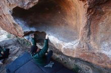 Bouldering in Hueco Tanks on 01/12/2020 with Blue Lizard Climbing and Yoga

Filename: SRM_20200112_1649470.jpg
Aperture: f/4.0
Shutter Speed: 1/250
Body: Canon EOS-1D Mark II
Lens: Canon EF 16-35mm f/2.8 L