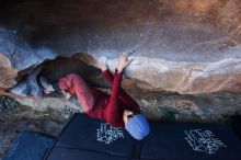 Bouldering in Hueco Tanks on 01/12/2020 with Blue Lizard Climbing and Yoga

Filename: SRM_20200112_1654461.jpg
Aperture: f/4.5
Shutter Speed: 1/250
Body: Canon EOS-1D Mark II
Lens: Canon EF 16-35mm f/2.8 L