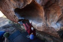 Bouldering in Hueco Tanks on 01/12/2020 with Blue Lizard Climbing and Yoga

Filename: SRM_20200112_1654500.jpg
Aperture: f/5.6
Shutter Speed: 1/250
Body: Canon EOS-1D Mark II
Lens: Canon EF 16-35mm f/2.8 L