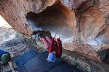 Bouldering in Hueco Tanks on 01/12/2020 with Blue Lizard Climbing and Yoga

Filename: SRM_20200112_1654501.jpg
Aperture: f/4.5
Shutter Speed: 1/250
Body: Canon EOS-1D Mark II
Lens: Canon EF 16-35mm f/2.8 L