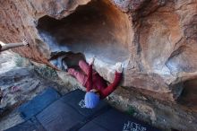 Bouldering in Hueco Tanks on 01/12/2020 with Blue Lizard Climbing and Yoga

Filename: SRM_20200112_1654520.jpg
Aperture: f/4.5
Shutter Speed: 1/250
Body: Canon EOS-1D Mark II
Lens: Canon EF 16-35mm f/2.8 L