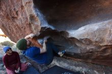 Bouldering in Hueco Tanks on 01/12/2020 with Blue Lizard Climbing and Yoga

Filename: SRM_20200112_1703570.jpg
Aperture: f/4.5
Shutter Speed: 1/250
Body: Canon EOS-1D Mark II
Lens: Canon EF 16-35mm f/2.8 L