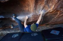 Bouldering in Hueco Tanks on 01/12/2020 with Blue Lizard Climbing and Yoga

Filename: SRM_20200112_1704080.jpg
Aperture: f/5.0
Shutter Speed: 1/250
Body: Canon EOS-1D Mark II
Lens: Canon EF 16-35mm f/2.8 L