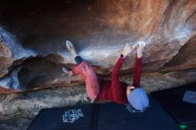 Bouldering in Hueco Tanks on 01/12/2020 with Blue Lizard Climbing and Yoga

Filename: SRM_20200112_1707120.jpg
Aperture: f/5.0
Shutter Speed: 1/250
Body: Canon EOS-1D Mark II
Lens: Canon EF 16-35mm f/2.8 L