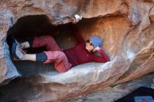 Bouldering in Hueco Tanks on 01/12/2020 with Blue Lizard Climbing and Yoga

Filename: SRM_20200112_1709080.jpg
Aperture: f/3.5
Shutter Speed: 1/250
Body: Canon EOS-1D Mark II
Lens: Canon EF 16-35mm f/2.8 L