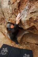 Bouldering in Hueco Tanks on 01/16/2020 with Blue Lizard Climbing and Yoga

Filename: SRM_20200116_1017560.jpg
Aperture: f/5.6
Shutter Speed: 1/320
Body: Canon EOS-1D Mark II
Lens: Canon EF 16-35mm f/2.8 L