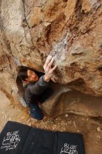 Bouldering in Hueco Tanks on 01/16/2020 with Blue Lizard Climbing and Yoga

Filename: SRM_20200116_1018480.jpg
Aperture: f/5.6
Shutter Speed: 1/320
Body: Canon EOS-1D Mark II
Lens: Canon EF 16-35mm f/2.8 L