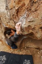 Bouldering in Hueco Tanks on 01/16/2020 with Blue Lizard Climbing and Yoga

Filename: SRM_20200116_1018500.jpg
Aperture: f/5.0
Shutter Speed: 1/320
Body: Canon EOS-1D Mark II
Lens: Canon EF 16-35mm f/2.8 L