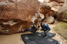 Bouldering in Hueco Tanks on 01/16/2020 with Blue Lizard Climbing and Yoga

Filename: SRM_20200116_1023190.jpg
Aperture: f/5.0
Shutter Speed: 1/320
Body: Canon EOS-1D Mark II
Lens: Canon EF 16-35mm f/2.8 L