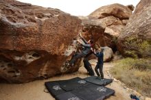 Bouldering in Hueco Tanks on 01/16/2020 with Blue Lizard Climbing and Yoga

Filename: SRM_20200116_1025080.jpg
Aperture: f/5.6
Shutter Speed: 1/320
Body: Canon EOS-1D Mark II
Lens: Canon EF 16-35mm f/2.8 L