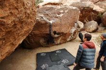 Bouldering in Hueco Tanks on 01/16/2020 with Blue Lizard Climbing and Yoga

Filename: SRM_20200116_1029080.jpg
Aperture: f/4.5
Shutter Speed: 1/320
Body: Canon EOS-1D Mark II
Lens: Canon EF 16-35mm f/2.8 L