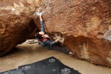 Bouldering in Hueco Tanks on 01/16/2020 with Blue Lizard Climbing and Yoga

Filename: SRM_20200116_1030131.jpg
Aperture: f/4.0
Shutter Speed: 1/320
Body: Canon EOS-1D Mark II
Lens: Canon EF 16-35mm f/2.8 L