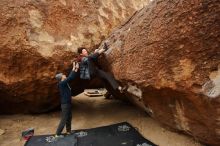 Bouldering in Hueco Tanks on 01/16/2020 with Blue Lizard Climbing and Yoga

Filename: SRM_20200116_1030240.jpg
Aperture: f/5.6
Shutter Speed: 1/320
Body: Canon EOS-1D Mark II
Lens: Canon EF 16-35mm f/2.8 L