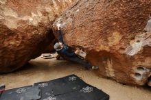 Bouldering in Hueco Tanks on 01/16/2020 with Blue Lizard Climbing and Yoga

Filename: SRM_20200116_1030560.jpg
Aperture: f/5.0
Shutter Speed: 1/320
Body: Canon EOS-1D Mark II
Lens: Canon EF 16-35mm f/2.8 L