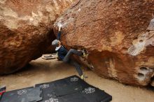 Bouldering in Hueco Tanks on 01/16/2020 with Blue Lizard Climbing and Yoga

Filename: SRM_20200116_1030580.jpg
Aperture: f/5.0
Shutter Speed: 1/320
Body: Canon EOS-1D Mark II
Lens: Canon EF 16-35mm f/2.8 L