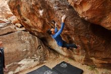 Bouldering in Hueco Tanks on 01/16/2020 with Blue Lizard Climbing and Yoga

Filename: SRM_20200116_1035300.jpg
Aperture: f/4.0
Shutter Speed: 1/320
Body: Canon EOS-1D Mark II
Lens: Canon EF 16-35mm f/2.8 L