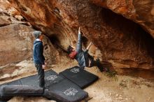 Bouldering in Hueco Tanks on 01/16/2020 with Blue Lizard Climbing and Yoga

Filename: SRM_20200116_1036240.jpg
Aperture: f/3.5
Shutter Speed: 1/320
Body: Canon EOS-1D Mark II
Lens: Canon EF 16-35mm f/2.8 L