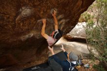 Bouldering in Hueco Tanks on 01/16/2020 with Blue Lizard Climbing and Yoga

Filename: SRM_20200116_1047490.jpg
Aperture: f/4.0
Shutter Speed: 1/250
Body: Canon EOS-1D Mark II
Lens: Canon EF 16-35mm f/2.8 L