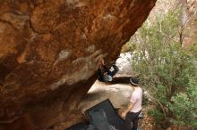 Bouldering in Hueco Tanks on 01/16/2020 with Blue Lizard Climbing and Yoga

Filename: SRM_20200116_1049110.jpg
Aperture: f/4.5
Shutter Speed: 1/250
Body: Canon EOS-1D Mark II
Lens: Canon EF 16-35mm f/2.8 L