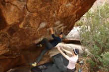 Bouldering in Hueco Tanks on 01/16/2020 with Blue Lizard Climbing and Yoga

Filename: SRM_20200116_1049430.jpg
Aperture: f/4.5
Shutter Speed: 1/250
Body: Canon EOS-1D Mark II
Lens: Canon EF 16-35mm f/2.8 L