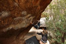 Bouldering in Hueco Tanks on 01/16/2020 with Blue Lizard Climbing and Yoga

Filename: SRM_20200116_1055580.jpg
Aperture: f/5.0
Shutter Speed: 1/250
Body: Canon EOS-1D Mark II
Lens: Canon EF 16-35mm f/2.8 L