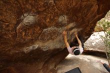 Bouldering in Hueco Tanks on 01/16/2020 with Blue Lizard Climbing and Yoga

Filename: SRM_20200116_1057340.jpg
Aperture: f/4.5
Shutter Speed: 1/250
Body: Canon EOS-1D Mark II
Lens: Canon EF 16-35mm f/2.8 L