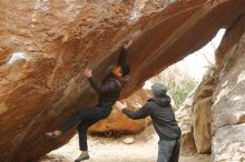 Bouldering in Hueco Tanks on 01/16/2020 with Blue Lizard Climbing and Yoga

Filename: SRM_20200116_1111540.jpg
Aperture: f/3.5
Shutter Speed: 1/320
Body: Canon EOS-1D Mark II
Lens: Canon EF 50mm f/1.8 II