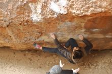 Bouldering in Hueco Tanks on 01/16/2020 with Blue Lizard Climbing and Yoga

Filename: SRM_20200116_1113200.jpg
Aperture: f/2.5
Shutter Speed: 1/320
Body: Canon EOS-1D Mark II
Lens: Canon EF 50mm f/1.8 II