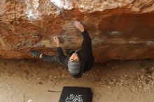 Bouldering in Hueco Tanks on 01/16/2020 with Blue Lizard Climbing and Yoga

Filename: SRM_20200116_1115590.jpg
Aperture: f/3.2
Shutter Speed: 1/320
Body: Canon EOS-1D Mark II
Lens: Canon EF 50mm f/1.8 II