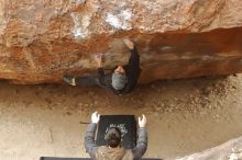 Bouldering in Hueco Tanks on 01/16/2020 with Blue Lizard Climbing and Yoga

Filename: SRM_20200116_1117590.jpg
Aperture: f/3.2
Shutter Speed: 1/320
Body: Canon EOS-1D Mark II
Lens: Canon EF 50mm f/1.8 II