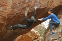 Bouldering in Hueco Tanks on 01/16/2020 with Blue Lizard Climbing and Yoga

Filename: SRM_20200116_1131120.jpg
Aperture: f/3.5
Shutter Speed: 1/400
Body: Canon EOS-1D Mark II
Lens: Canon EF 50mm f/1.8 II