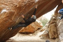 Bouldering in Hueco Tanks on 01/16/2020 with Blue Lizard Climbing and Yoga

Filename: SRM_20200116_1134270.jpg
Aperture: f/2.8
Shutter Speed: 1/320
Body: Canon EOS-1D Mark II
Lens: Canon EF 50mm f/1.8 II