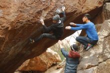 Bouldering in Hueco Tanks on 01/16/2020 with Blue Lizard Climbing and Yoga

Filename: SRM_20200116_1134470.jpg
Aperture: f/3.5
Shutter Speed: 1/320
Body: Canon EOS-1D Mark II
Lens: Canon EF 50mm f/1.8 II