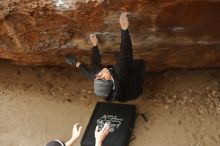 Bouldering in Hueco Tanks on 01/16/2020 with Blue Lizard Climbing and Yoga

Filename: SRM_20200116_1143121.jpg
Aperture: f/2.8
Shutter Speed: 1/320
Body: Canon EOS-1D Mark II
Lens: Canon EF 50mm f/1.8 II