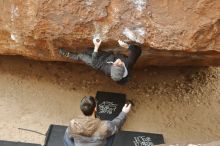 Bouldering in Hueco Tanks on 01/16/2020 with Blue Lizard Climbing and Yoga

Filename: SRM_20200116_1147590.jpg
Aperture: f/2.8
Shutter Speed: 1/320
Body: Canon EOS-1D Mark II
Lens: Canon EF 50mm f/1.8 II