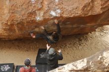 Bouldering in Hueco Tanks on 01/16/2020 with Blue Lizard Climbing and Yoga

Filename: SRM_20200116_1150350.jpg
Aperture: f/2.8
Shutter Speed: 1/320
Body: Canon EOS-1D Mark II
Lens: Canon EF 50mm f/1.8 II