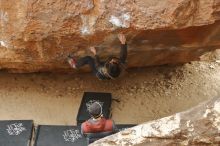 Bouldering in Hueco Tanks on 01/16/2020 with Blue Lizard Climbing and Yoga

Filename: SRM_20200116_1152070.jpg
Aperture: f/2.8
Shutter Speed: 1/320
Body: Canon EOS-1D Mark II
Lens: Canon EF 50mm f/1.8 II