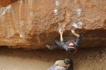 Bouldering in Hueco Tanks on 01/16/2020 with Blue Lizard Climbing and Yoga

Filename: SRM_20200116_1155130.jpg
Aperture: f/3.5
Shutter Speed: 1/320
Body: Canon EOS-1D Mark II
Lens: Canon EF 50mm f/1.8 II