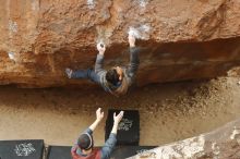 Bouldering in Hueco Tanks on 01/16/2020 with Blue Lizard Climbing and Yoga

Filename: SRM_20200116_1156030.jpg
Aperture: f/3.5
Shutter Speed: 1/320
Body: Canon EOS-1D Mark II
Lens: Canon EF 50mm f/1.8 II